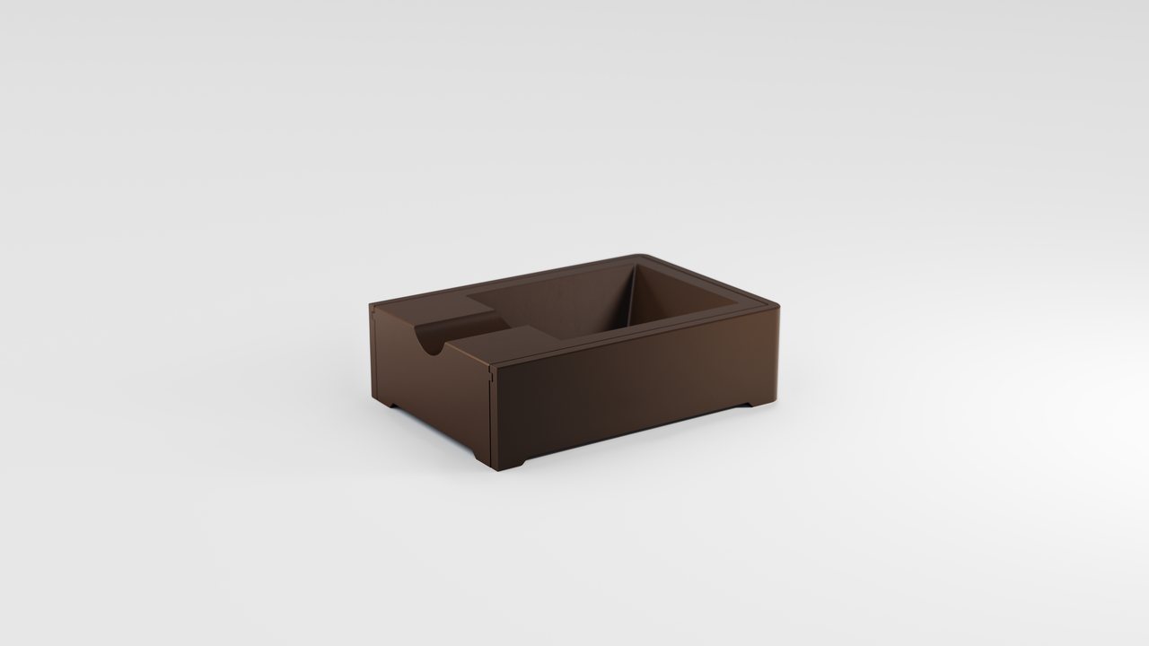 Fortress tray, tobacco finish