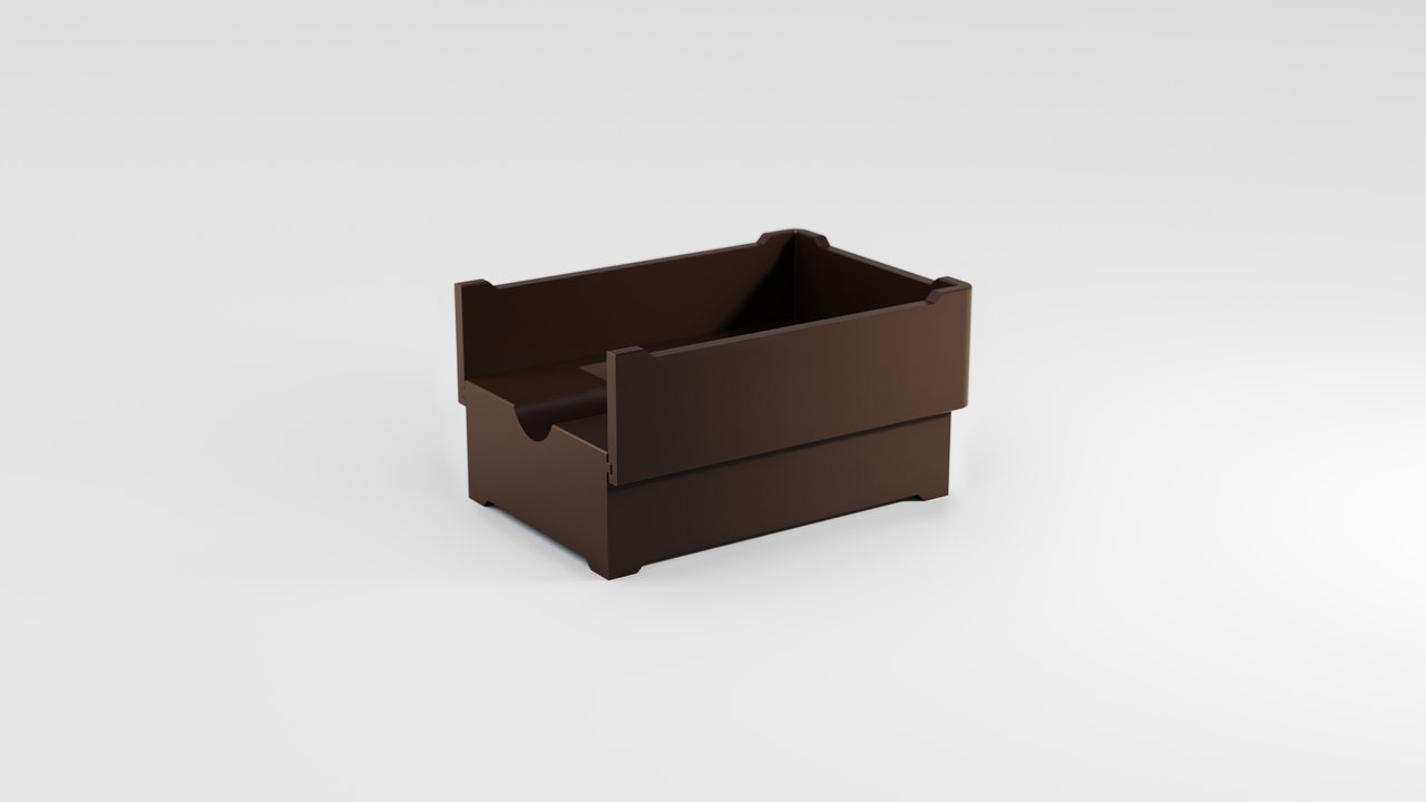 Fortress with the wind guard in place, tobacco finish